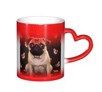 ESASAM Tasse mignonne avec motif carlin ciel étoilé qui change de couleur, ajoutant une touche de magie à votre vie quotidienne