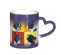 ESASAM Tasse mignonne avec motif carlin ciel étoilé qui change de couleur, ajoutant une touche de magie à votre vie quotidienne