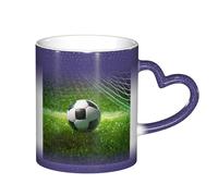 ESASAM Tasse verte avec motif ciel étoilé de football changeant de couleur, ajoutant une touche de magie à votre vie quotidienne