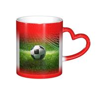 ESASAM Tasse verte avec motif ciel étoilé de football changeant de couleur, ajoutant une touche de magie à votre vie quotidienne