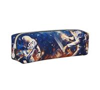 ESASAM Trousse à crayons en cuir avec fermeture éclair tridimensionnelle Motif football américain Galaxy Space Play Simple et élégant Tendance et pratique, blanc, Taille unique, Sac à dos d'école