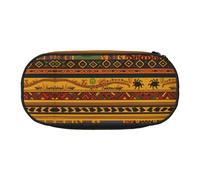 ESASAM Trousse à crayons tendance avec motif national africain abstrait - L'espace de rangement nécessaire pour stylos, crayons et articles de papeterie, Noir , Taille unique, Cartable