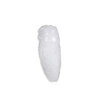 ESBANT Pur Naturel Hetian Jade Cigale Pendentif White Jade Blockbuster a été choqué de Savoir Pendentif Hommes et Femmes Argent Home