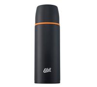 Esbit Classic Bouteille isotherme, 1 l, pour chaud et froid, avec 2 gobelets, en acier inoxydable, anti-fuite, noire