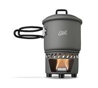 Esbit Kit de cuisson à combustible sec - Réchaud de camping Outdoor avec casserole en aluminium - poignées rabattables - Cuisinières de camping