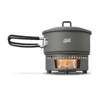 Esbit Réchaud de camping Set de cuisson à combustible sec – Casserole aluminium et poignées pliables