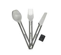 Esbit Titanbesteck, 3-teilig, Ultraleicht Set de Couverts Mixte, Gris, Taille Unique