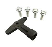 ESC Auto Parts ESP501 Cache-moyeu de roue en alliage 22,3 mm Vis boulons avec clé 7700422600 Compatible avec Renault