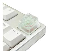 ESC Keycap en résine transparente pour claviers mécaniques présentant des touches délicates en fleur de pin