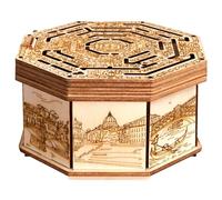ESC WELT Wooden Secret Maze Box - Boîte Cadeau créative - Jeu de boîte en Bois en 3D - Jeu d'énigmes de boîte Cadeau - Boîte Cadeau pour Adolescents et Adultes - Casse-tête en Bois en 3D