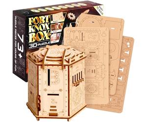 ESC WELT Fort Knox Box Pro Jeu de Puzzle 3D - 3 en 1 Boîte de Puzzle en Bois - Boîte Cadeau Jeu d'énigmes - Pâques pour Enfants et Adultes - d'esprit 3D -