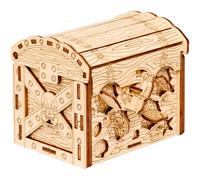 ESC WELT Pirate's Treasure Chest Puzzle Box - Boîte Cadeau créative - Jeu de boîte en Bois en 3D - Jeu d'énigmes de boîte Cadeau - Boîte Cadeau pour Adolescents et Adultes - Casse-tête en Bois en 3D