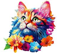 ESC WELT Puzzles en Bois Сhat 200 pièces - Jeu d'esprit Captivant pour Les Adolescents et Les Adultes - Jouet éducatif Amusant et Respectueux - Casse-tête en Bois