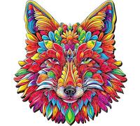 ESC WELT Puzzles en Bois Mandala de Renard 200 pièces - Jeu d'esprit Captivant pour Les Adolescents et Les Adultes - Jouet éducatif Amusant et Respectueux de l'environnement - Casse-tête en Bois