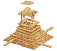 ESC WELT Quest Pyramide Jeu de Puzzle 3D - 3 en 1 - Puzzle en Bois et Puzzle en Bois - Boîte Cadeau - Boîte Cadeau - Boîte à Puzzle pour Enfants et Adultes - Puzzle en Bois 3D