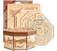 ESC WELT Secret Maze Box en Bois Puzzle 3D - Boîte Cadeau Créative pour de l'argent, Bons, Cartes Cadeaux - Jeu de Boîte en Bois 3-en-1 - Boîte Cadeau pour Adolescents et Adultes - Puzzle en Bois 3D