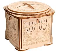 ESC WELT Wooden Secret Lock Puzzle Box - Boîte Cadeau créative - Jeu de boîte en Bois en 3D - Jeu d'énigmes de boîte Cadeau - Boîte Cadeau pour Adolescents et Adultes - Casse-tête en Bois en 3D