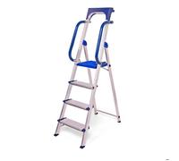 Escabeau 4 marches SECURE pro alu sécurisé plateforme 89cm Hostrom