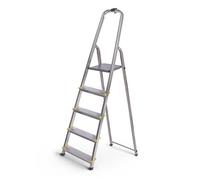 Escabeau 5 marches DURA alu pliable hauteur plateforme 97cm Hostrom