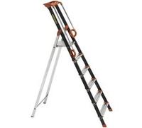 Escabeau 6 marches Centaure Pro'UP, marchepied en aluminium pliable, sécurisé avec rampes, plateforme 120cm, hauteur travail max 320cm, garantie 5 ans G