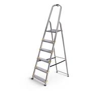 Escabeau 6 marches DURA alu pliable hauteur plateforme 119cm Hostrom