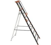 Escabeau 8 marches Centaure Pro'UP, marchepied en aluminium pliable, sécurisé avec rampes, G