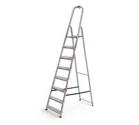 Escabeau 8 marches DURA alu pliable hauteur plateforme 162cm Hostrom