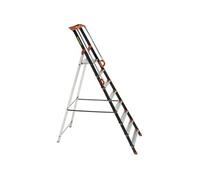 Escabeau 8 marches Pro'UP, marchepied en aluminium pliable, sécurisé avec rampes,