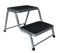 Escabeau à 2 marches pour caravane - 45 x 64 x 38 cm - En acier - Charge maximale : 150 kg - Avec surface antidérapante - Double marche - Pour caravane, camping-car