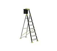 Escabeau alu 7 marches rivetées hauteur d'accès 3,45 m GARDEN STEP