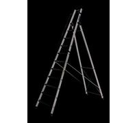 Escabeau alu laqué 10 marches serties hauteur d'accès maxi 4,20 m MP Centaure