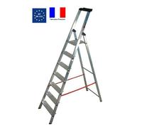 Escabeau aluminium 7 marches - ESCALUX - ESCANORM - Haut. travail 3,47 m - Charge maximale 150 kg