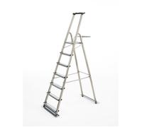 Escabeau aluminium 7 marches ESCALUX Jardimixte - Charge 150 kg max - Plateforme anti-basculement