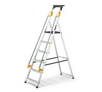 Escabeau aluminium avec rampes 6 marches - hauteur 319cm DRABEST - ESCA319