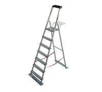 Escabeau aluminium 7 marches ESCALUX Jardimixte - Charge 150 kg max - Plateforme anti-basculement