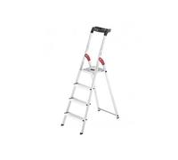 Escabeau aluminium pliable - 4 marches - Hailo L60 - Sécurisé et ultra léger - 2,85M