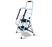 Escabeau avec main courante, 2 marches