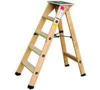 Escabeau bois professionnel 6 marches + tablette
