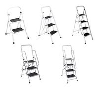 Escabeau Confort Acier 4 marches Haute sécurité Pieds avec Semelles Soft-Grip Charge 150kg