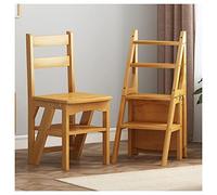 Escabeau de bibliothèque pliable en bois, tabouret à 4 marches pour escalade et exposition, chaise double usage