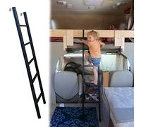 Escabeau de lit superposé noir pour camping-car et camping-car - 4 à 5 marches - Design compact - Idéal pour un usage domestique (taille : 150 cm)