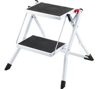 Escabeau de ménage VEVOR 500x480x450mm Escabeau pliable en acier Escabeau 2 marches Escabeau à marches 150kg Capacité de charge Escabeau pliant Escabeau double 445mm de haut Escabeau de cuisine Antidé