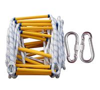 Escabeau de secours 10 m - Compact et réutilisable - Avec 2 crochets - Résistant au feu - Corde d'urgence - Pour échappement rapide et solutions de sécurité