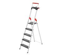 Escabeau de sécurité pliable en aluminium 5 marches larges Hailo L100