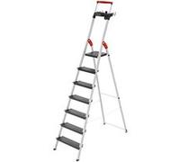 Escabeau de sécurité pliable en aluminium 7 marches larges Hailo L100 G