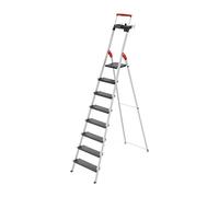 Escabeau de sécurité pliable en aluminium 8 marches larges Hailo L100