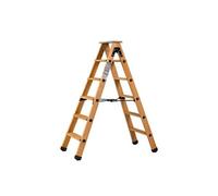 Escabeau double accès bois CENTAURE 2x5 marches + tablette - 483605