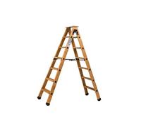 Escabeau double accès bois 2x6 marches + tablette CENTAURE - 483606