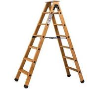 Escabeau double accès bois 2x6 marches + tablette CENTAURE - 483606