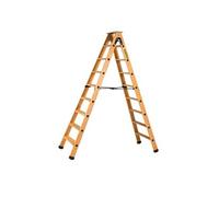 Escabeau double accès bois 2x8 marches + tablette CENTAURE - 483608 G